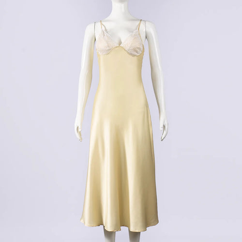 AVTA Lace Backless Midi Dress