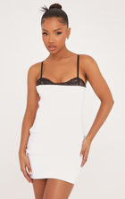 AUWA Lace Bodycon Mini Dress