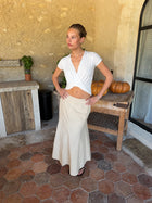 Addie Deep V Twist Front Top