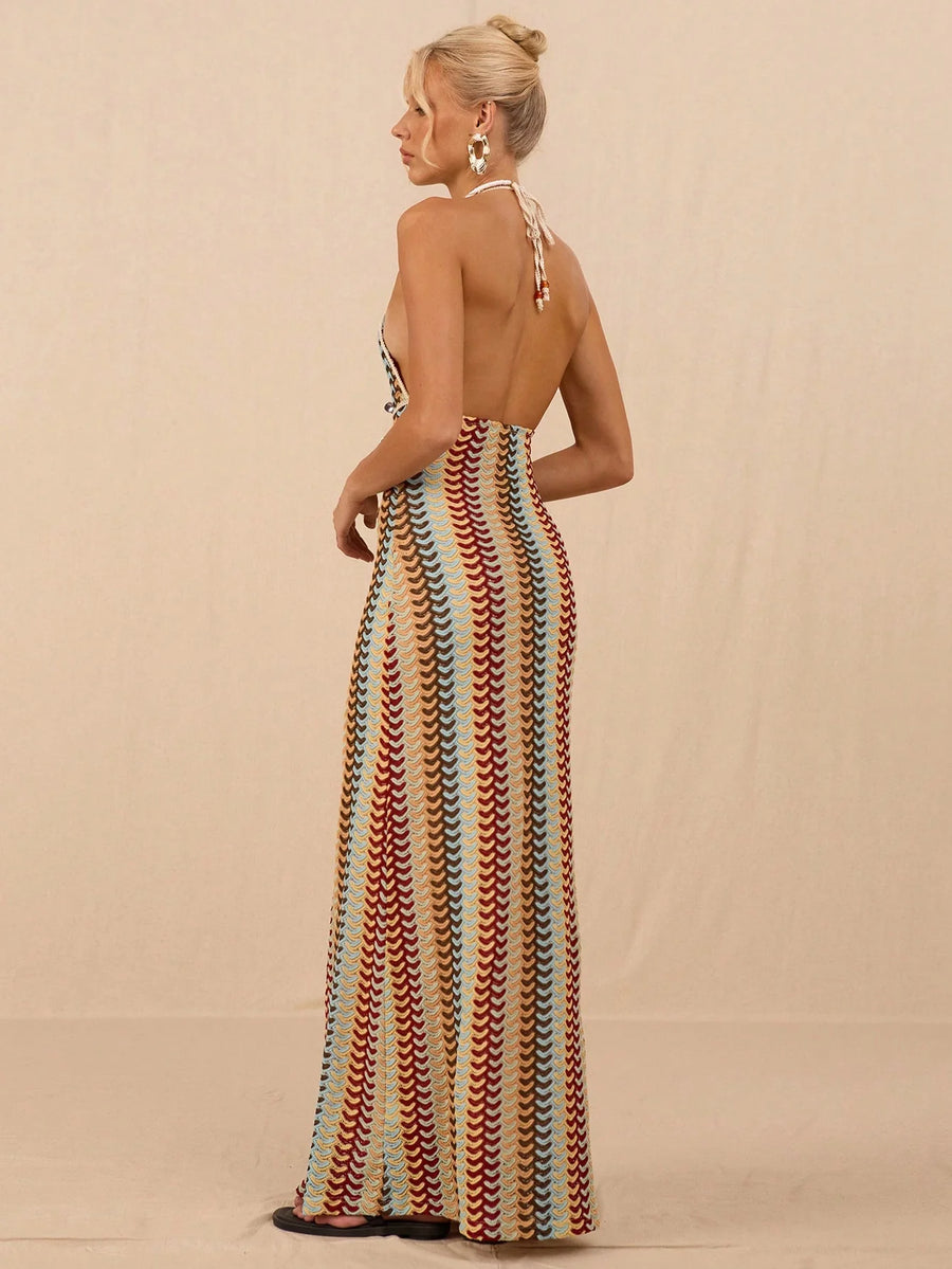 AIZA Halter Maxi Dress