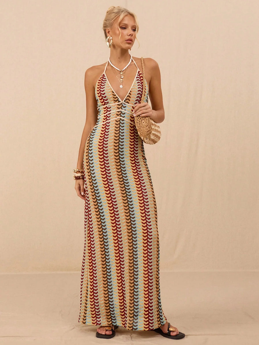 AIZA Halter Maxi Dress