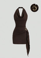 AOVA Backless Mini Dress