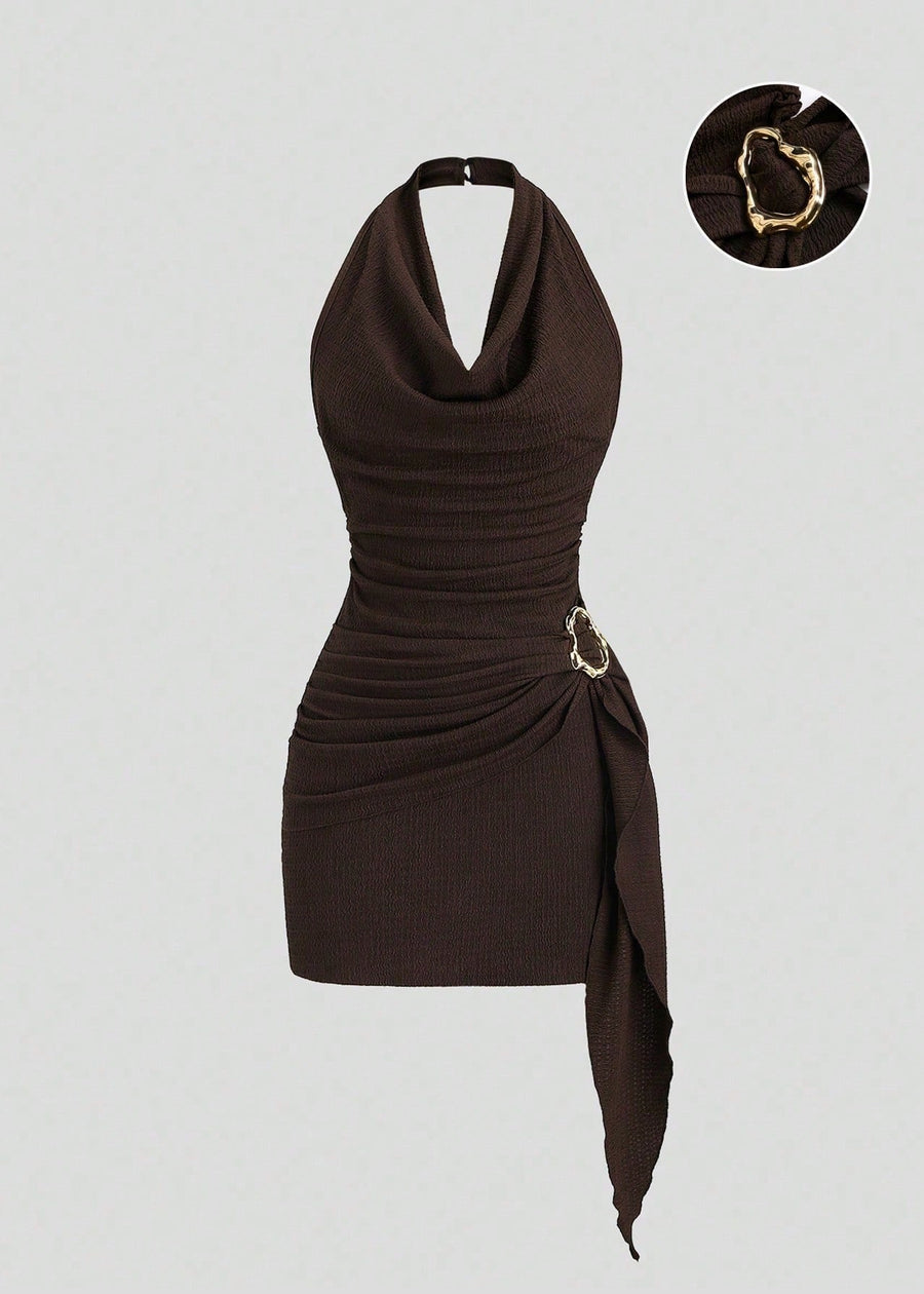 AOVA Backless Mini Dress