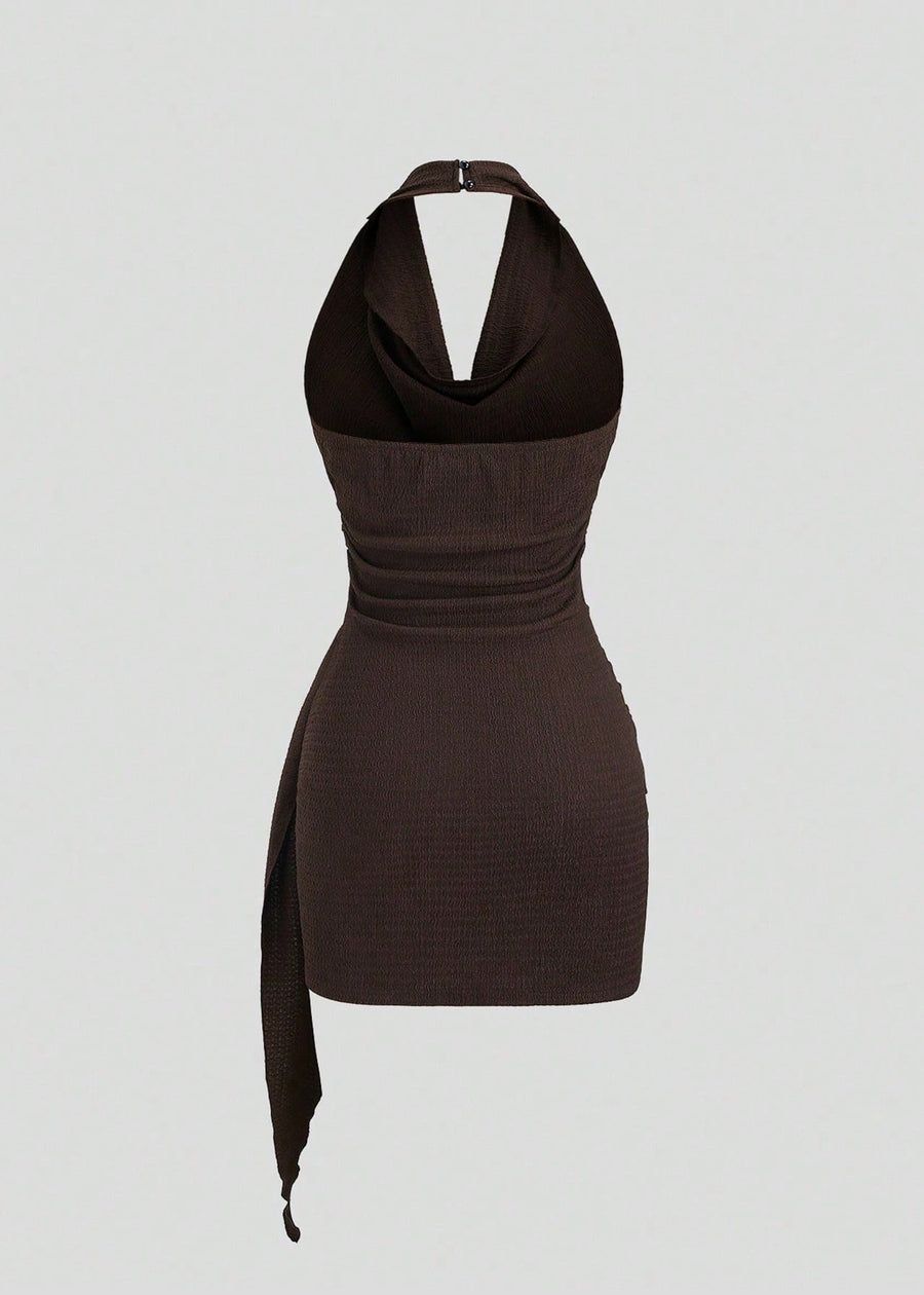 AOVA Backless Mini Dress
