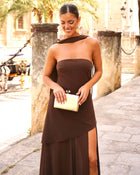 ALBA Strapless Mesh Maxi