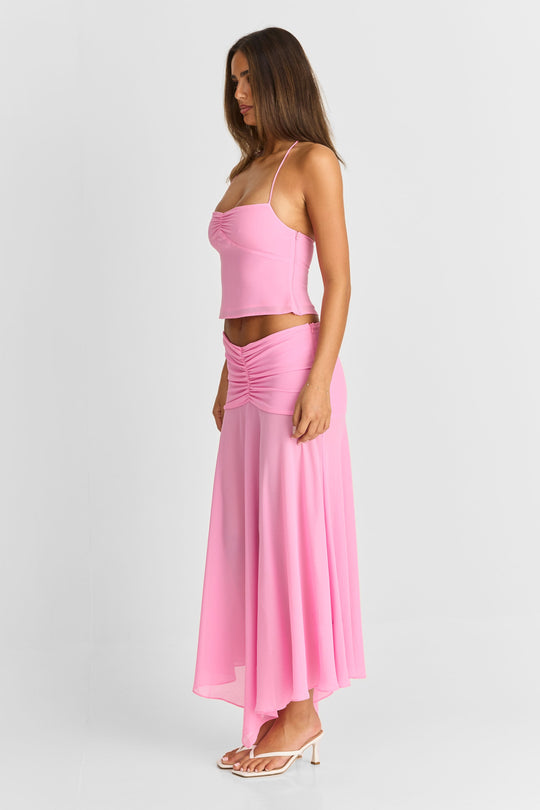 Sage Maxi Skirt Pink