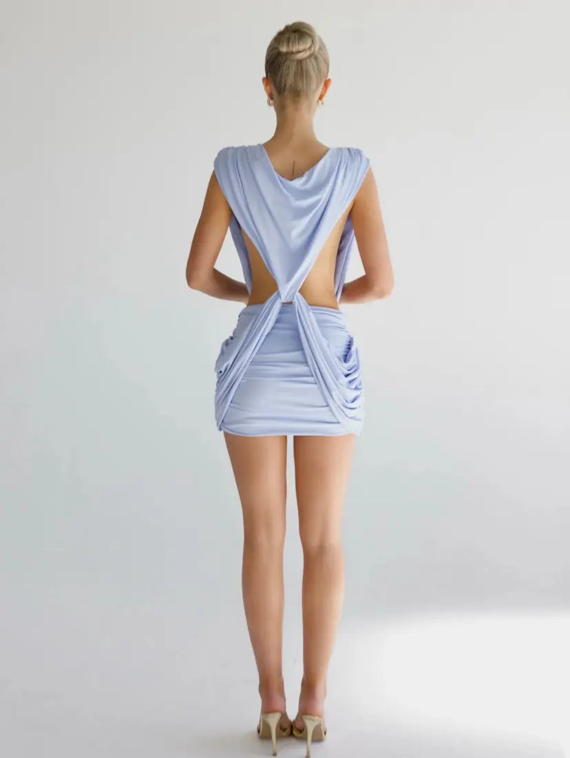 AUVA Backless Mini Dress