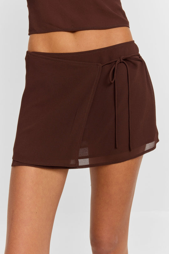 Victoria Mini Skirt Chocolate