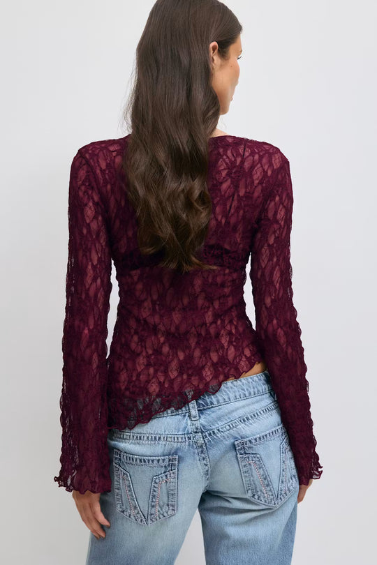 LACE See-Through Crop Top