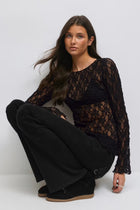 LACE See-Through Crop Top