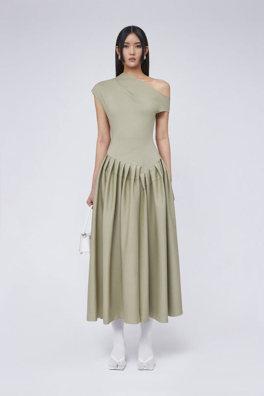 AMNA Pleated Dress