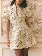 AVJA Puff-Sleeve Mini Dress