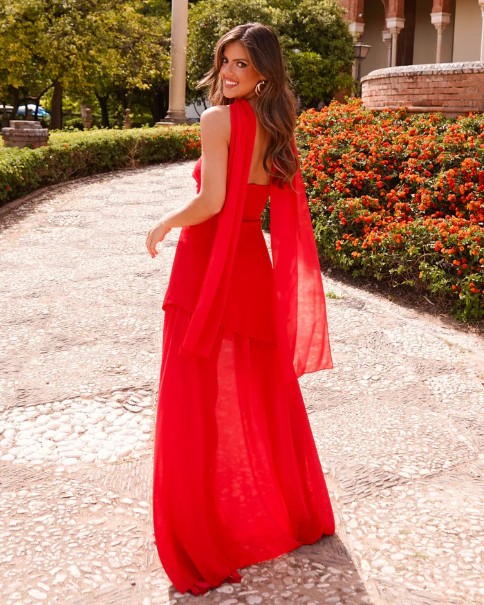 ALBA Strapless Mesh Maxi
