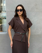 AOZA Pleated Maxi Dress