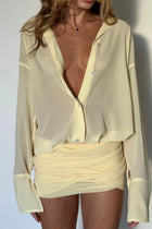 ATLA Ruched Mini Dress
