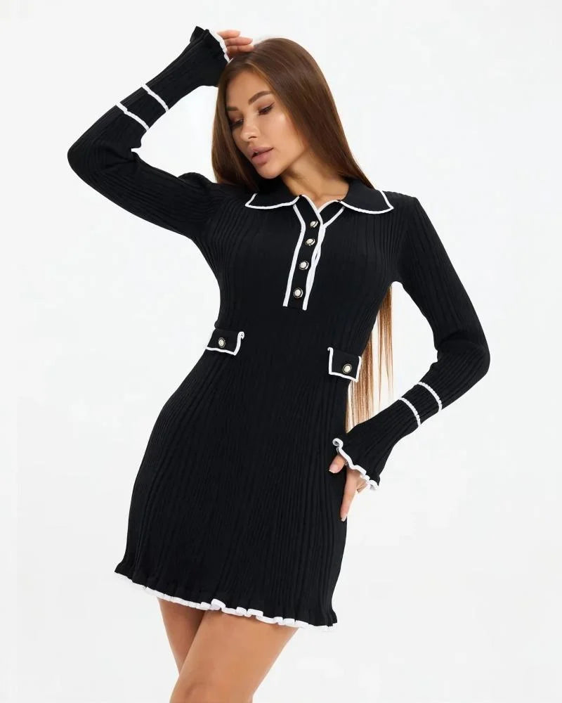 VERA Ribbed Contrast Knit Maxi