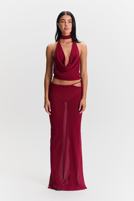 Aubrey Top Cherry Red