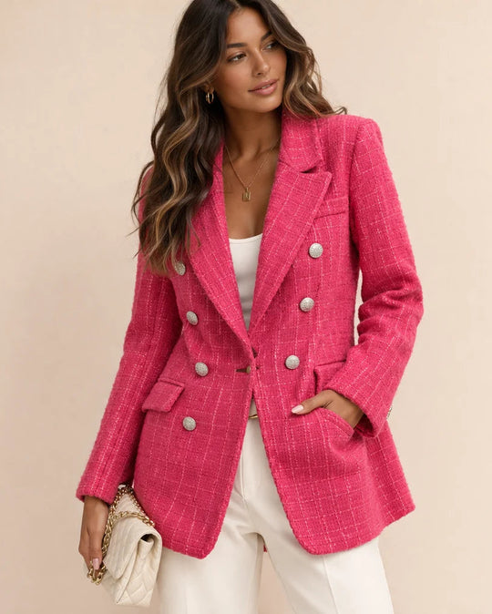 REINA Houndstooth Blazer Coat