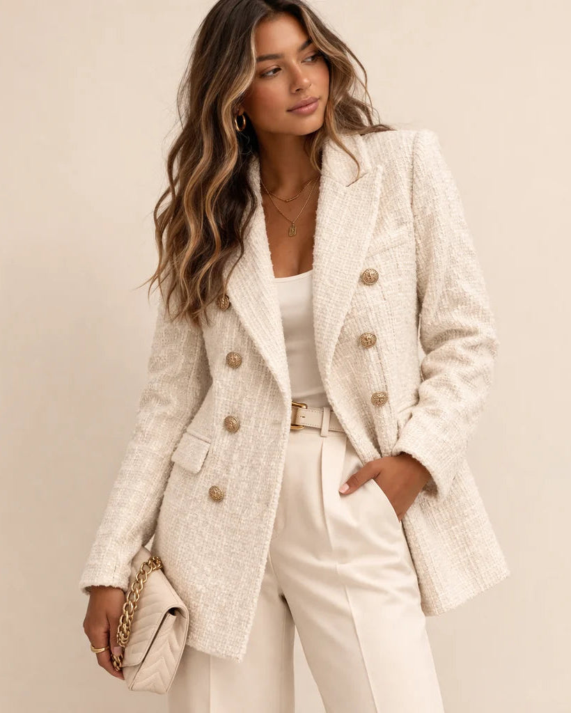 REINA Houndstooth Blazer Coat