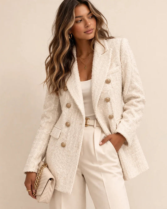 REINA Houndstooth Blazer Coat
