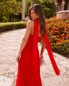 ALBA Strapless Mesh Maxi