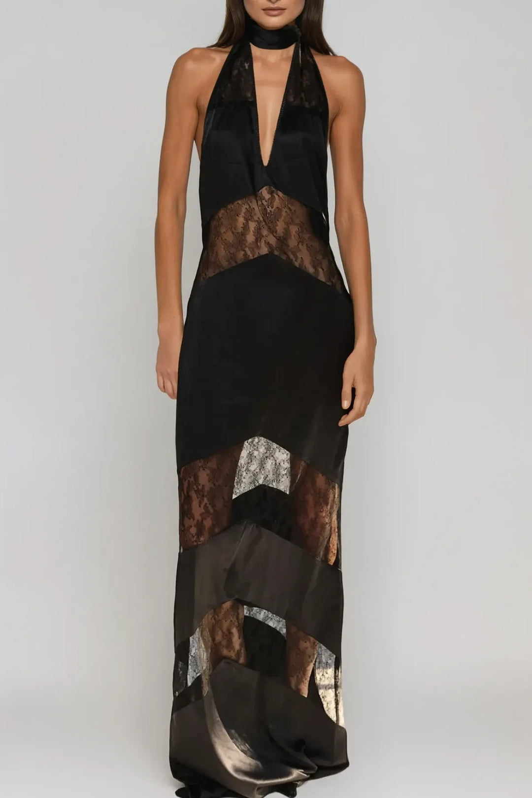 AMKA Lace Halter Dress