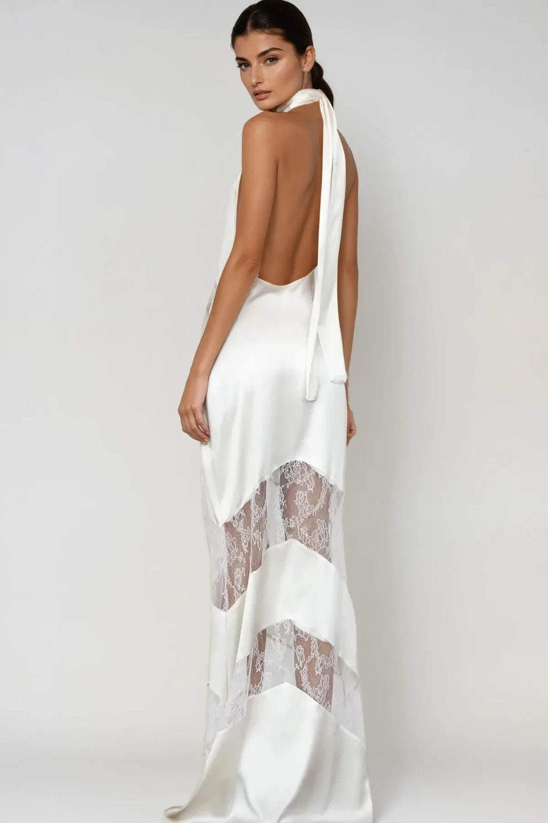 AMKA Lace Halter Dress