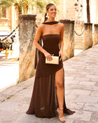 ALBA Strapless Mesh Maxi