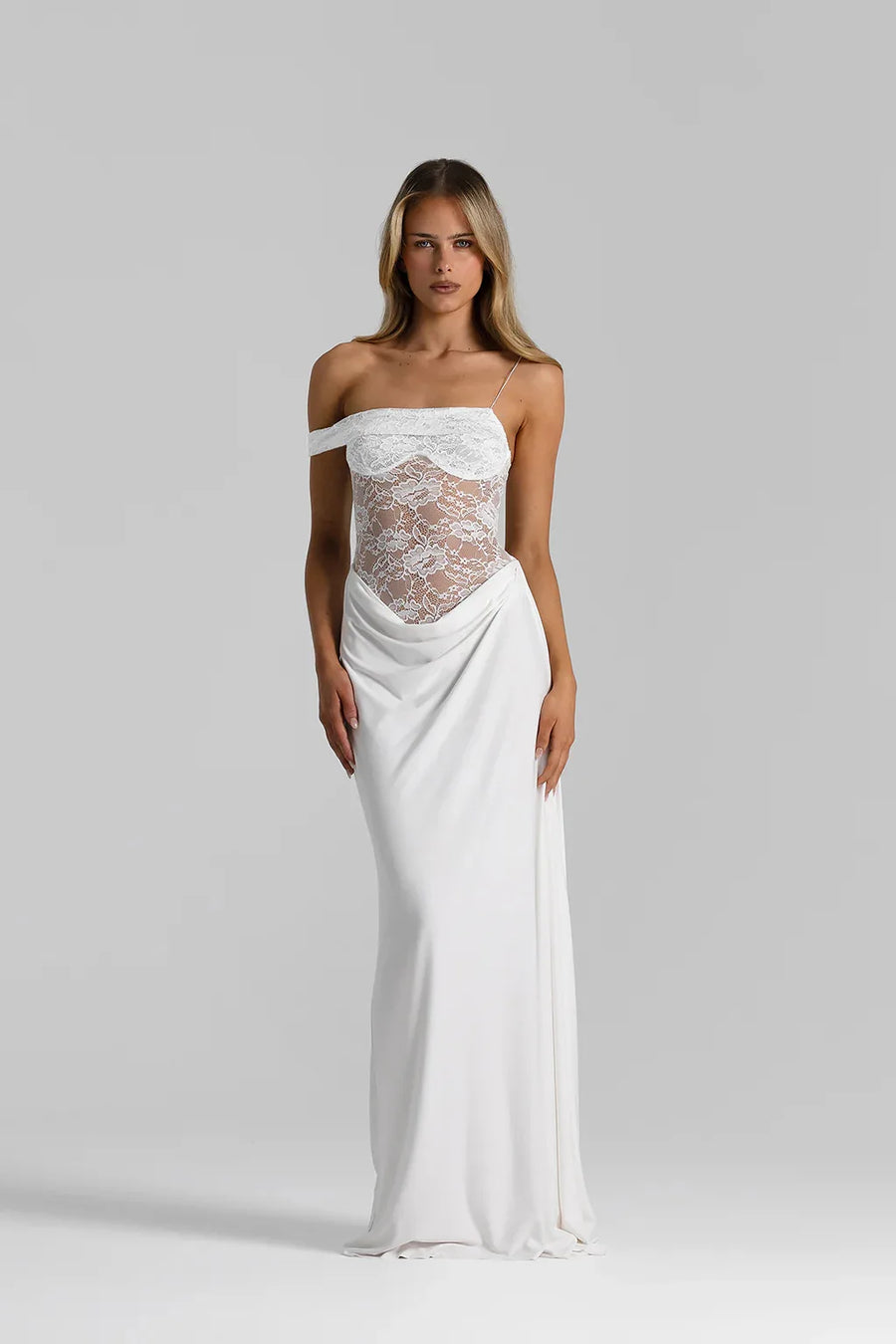 APYA Lace Off-Shoulder Maxi Dress