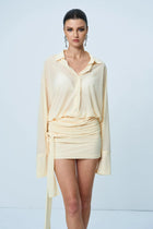 ATLA Ruched Mini Dress
