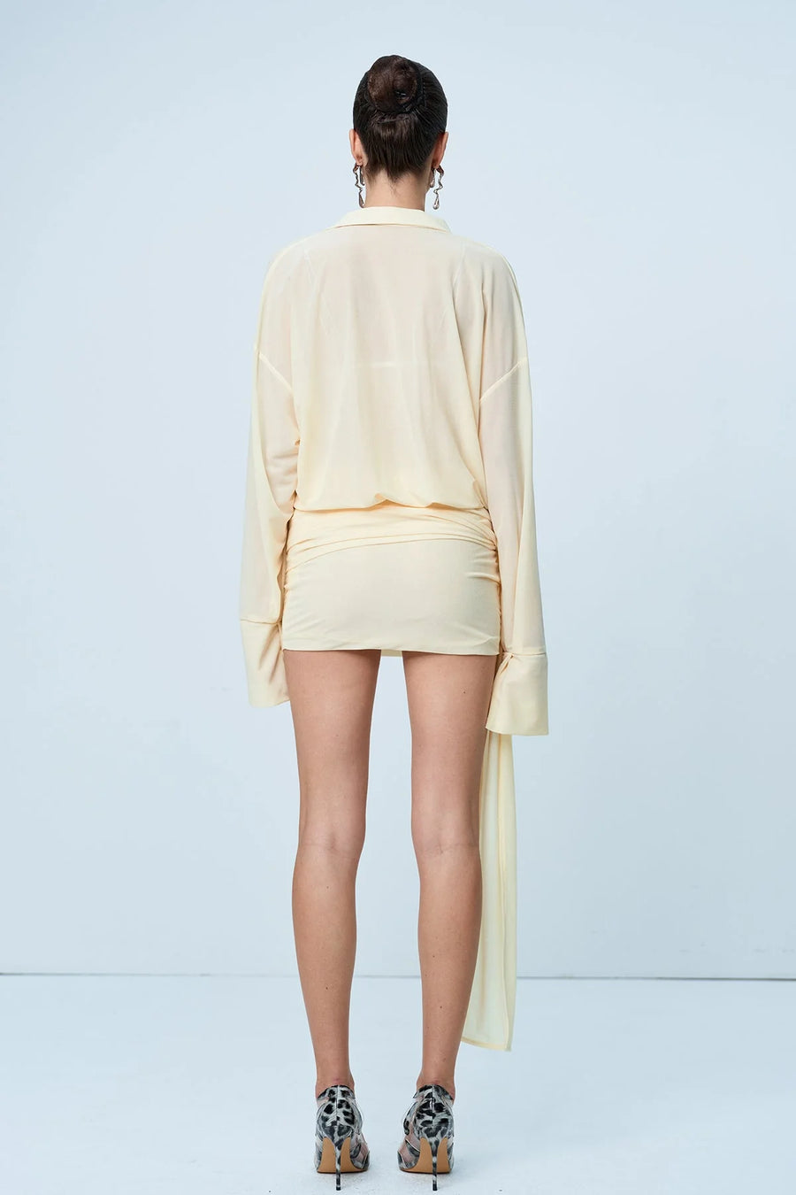 ATLA Ruched Mini Dress