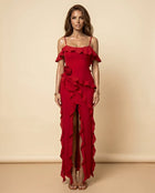 AUGA Floral Backless Maxi Dress