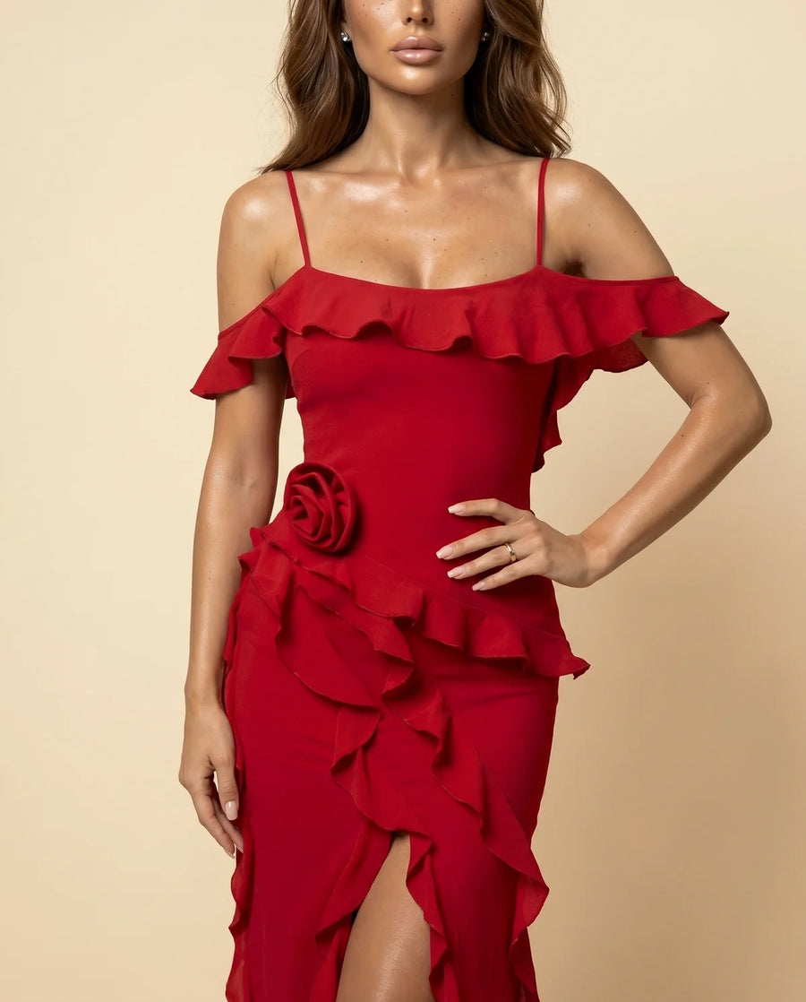 AUGA Floral Backless Maxi Dress