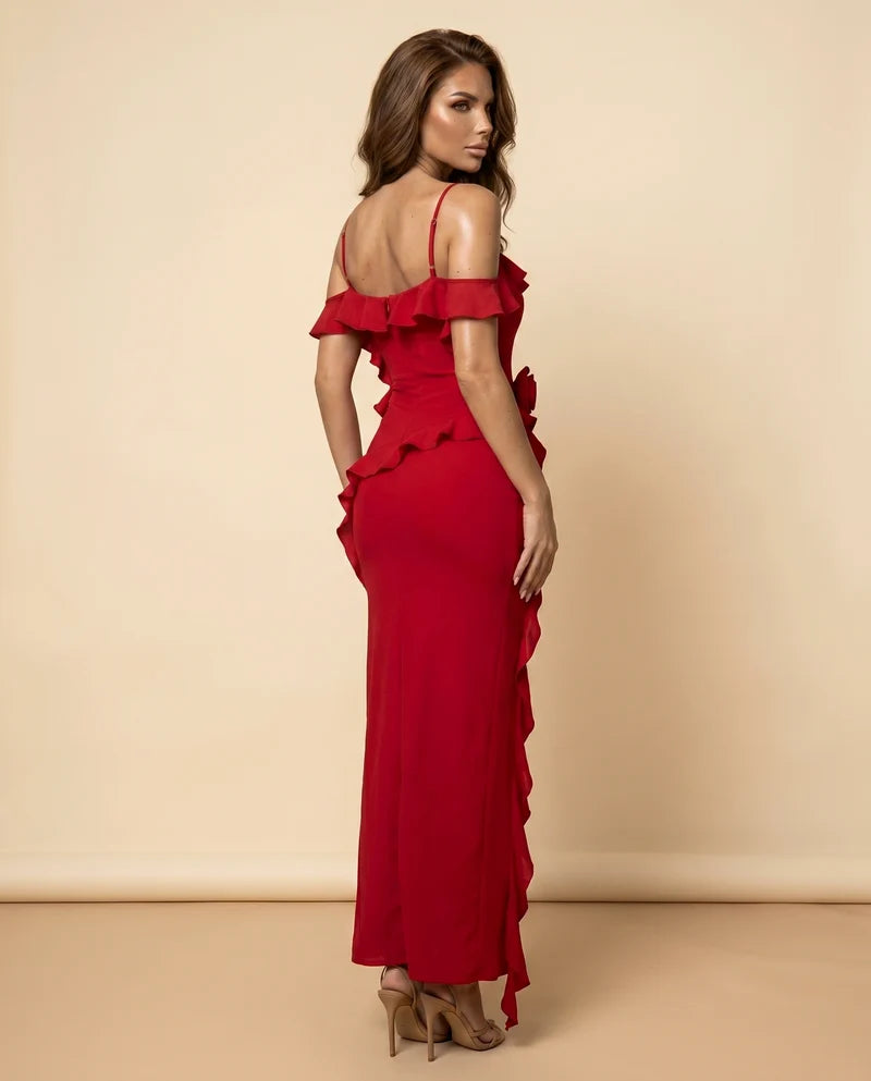 AUGA Floral Backless Maxi Dress