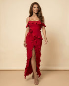 AUGA Floral Backless Maxi Dress
