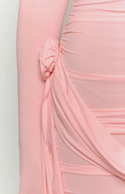 AREA Floral Pleated Mini Dress