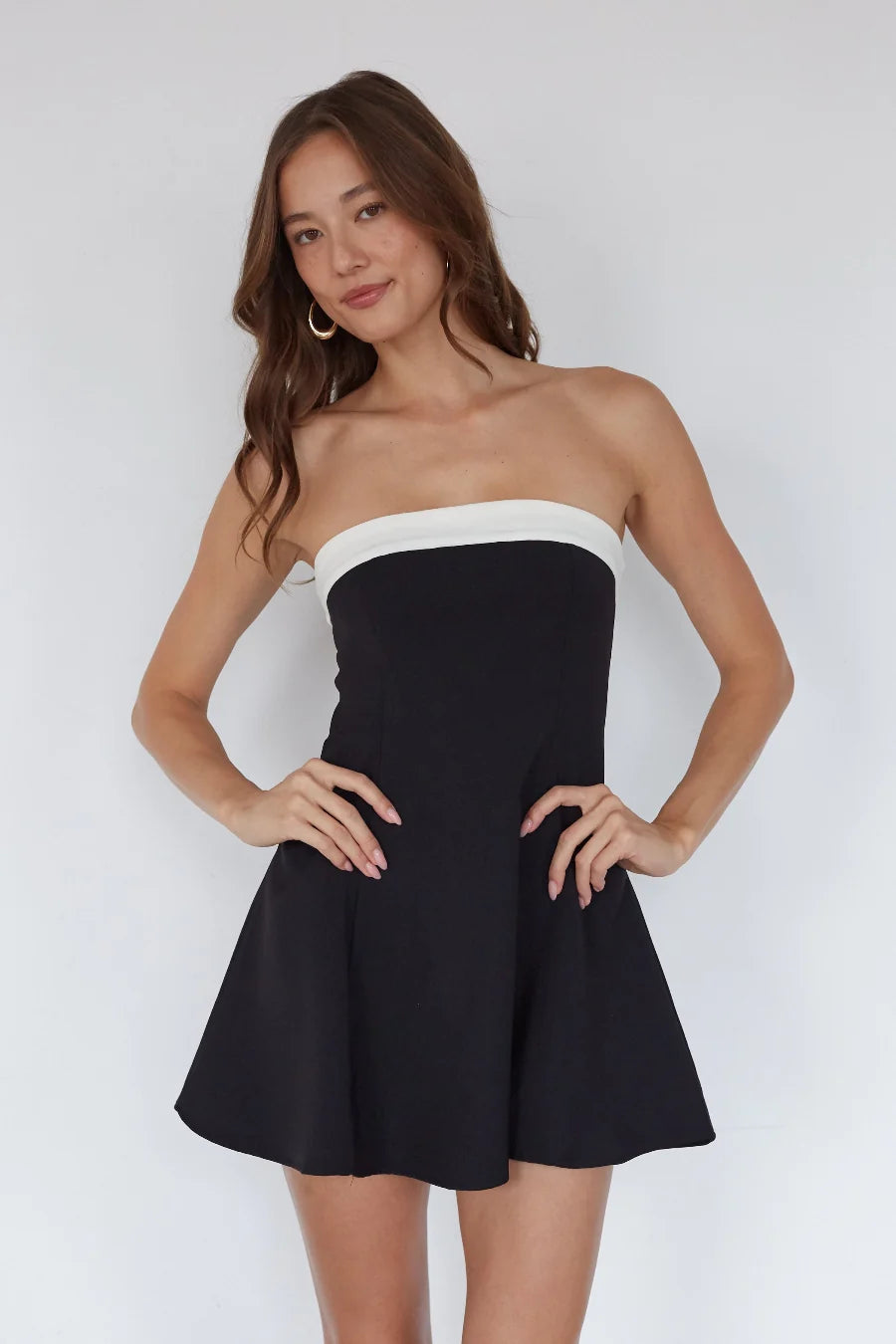 ASCA Strapless Mini Dress