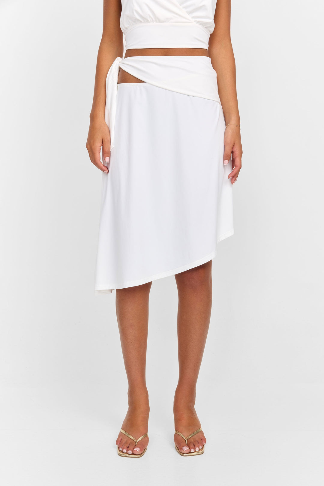 Luna Midi Skirt White