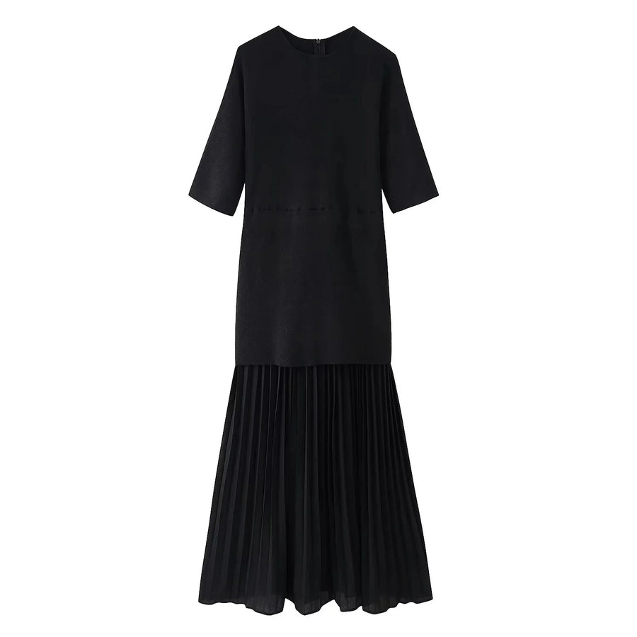 AOZA Pleated Maxi Dress