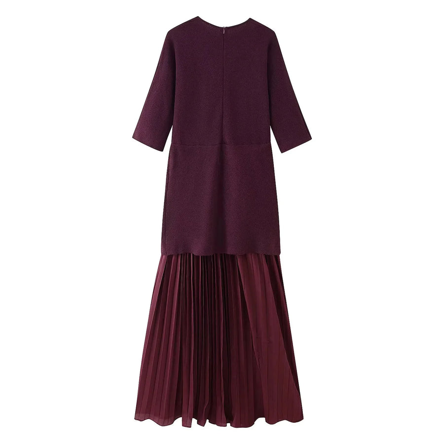 AOZA Pleated Maxi Dress