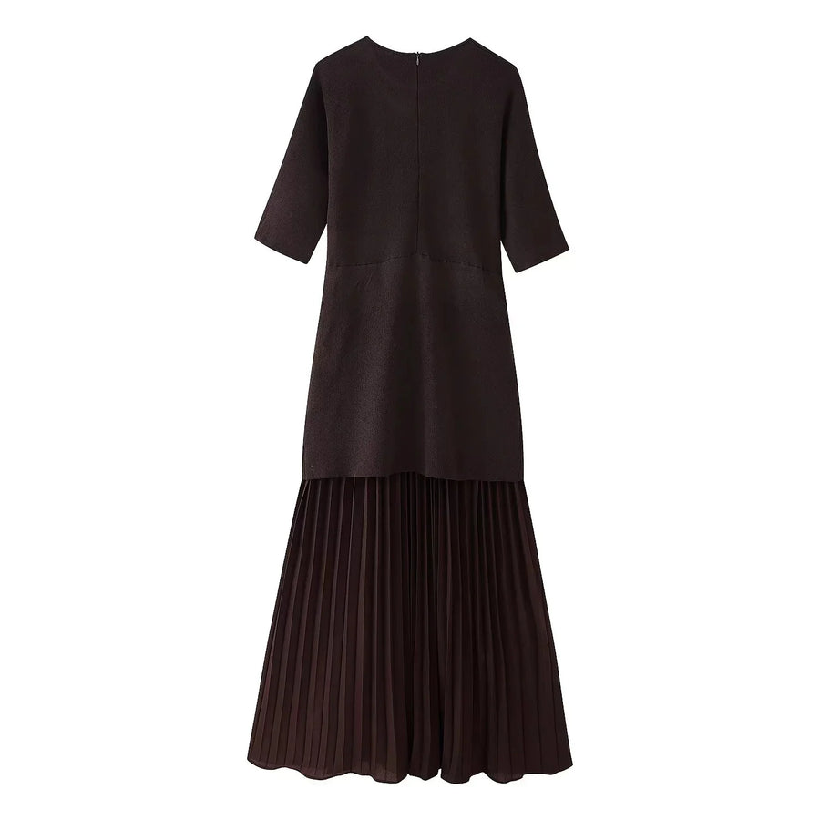 AOZA Pleated Maxi Dress