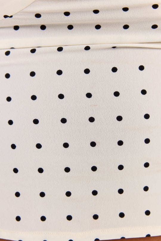 Lottie Midi Skirt White Polkadot