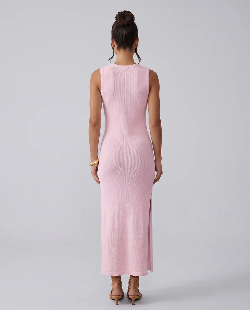AMLA Knit Ruched Maxi Dress