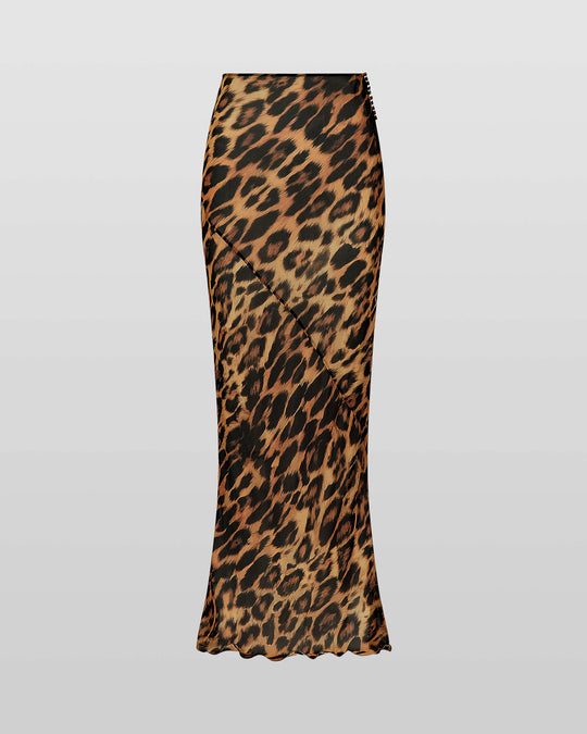 ALIA Leopard Skirt