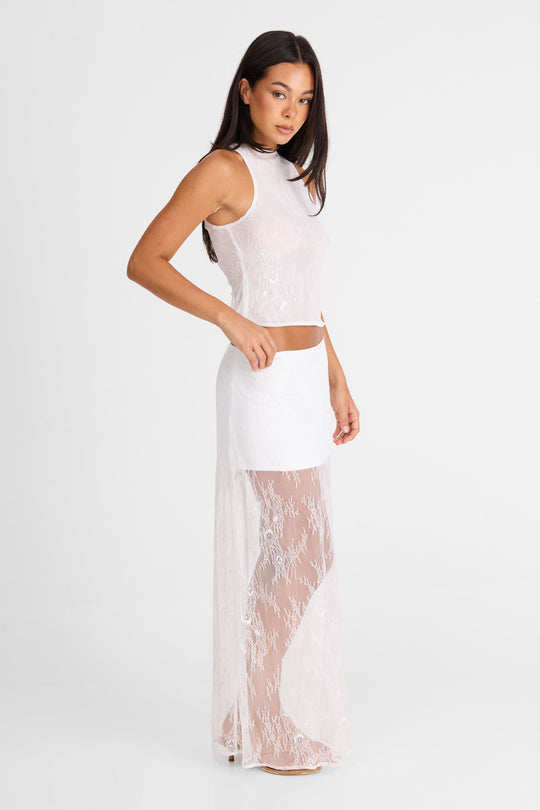 Juliette Maxi Skirt White