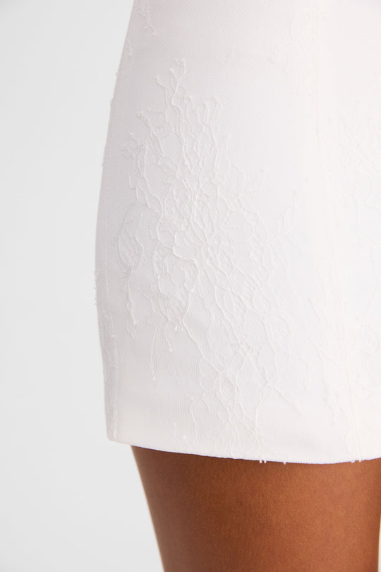 Fleur Mini Dress White