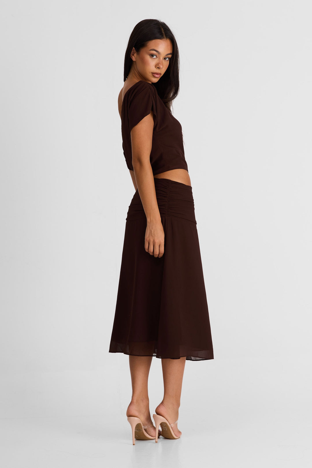 Margot Midi Skirt Chocolate
