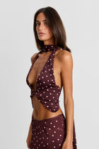 Cici Top Pink Polkadot