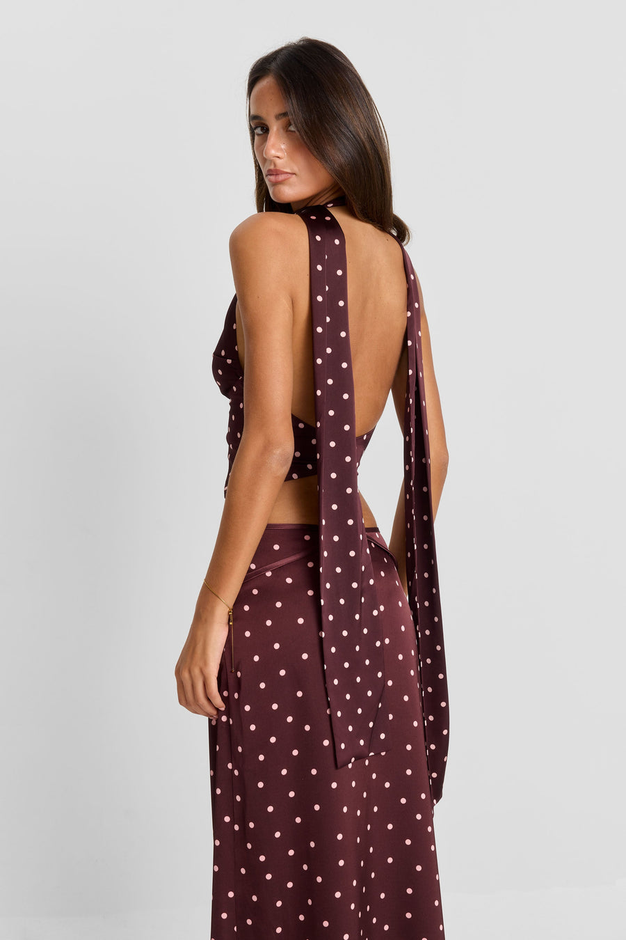 Cici Top Pink Polkadot