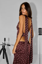 Cici Top Pink Polkadot
